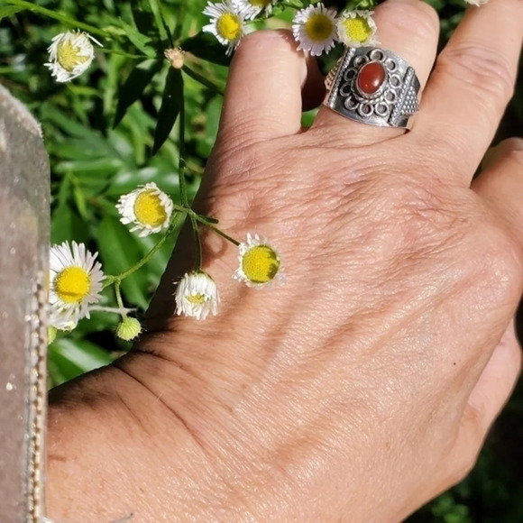 Vintage sterling carnelian ring 8 - Picture 4 of 8